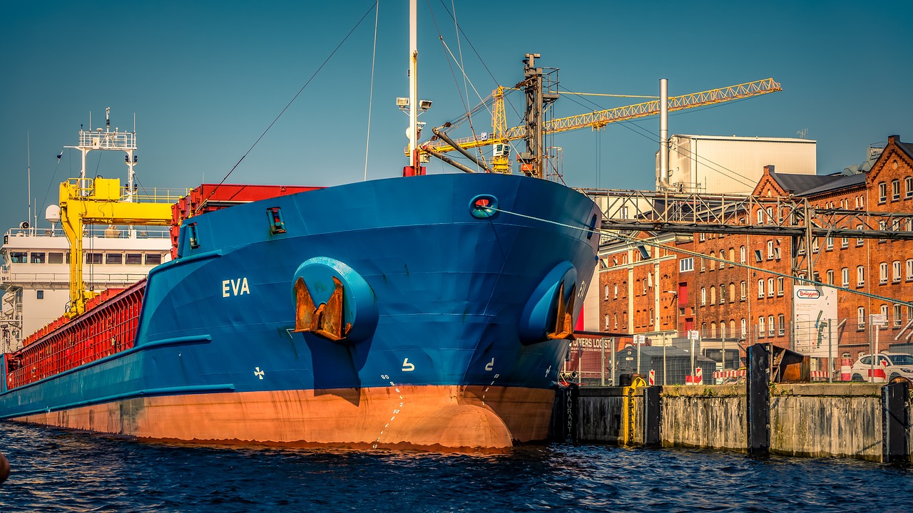 ship, container ship, port of loading